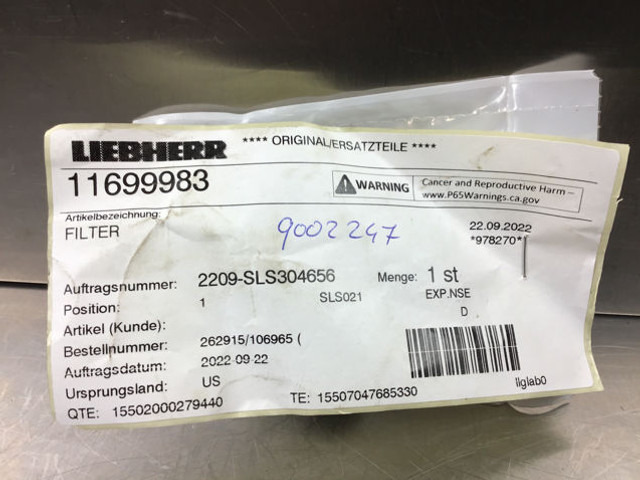 Liebherr L514 - Σύστημα εισαγωγής αέρα: φωτογραφία 3 Liebherr L514 - Σύστημα εισαγωγής αέρα: φωτογραφία 3