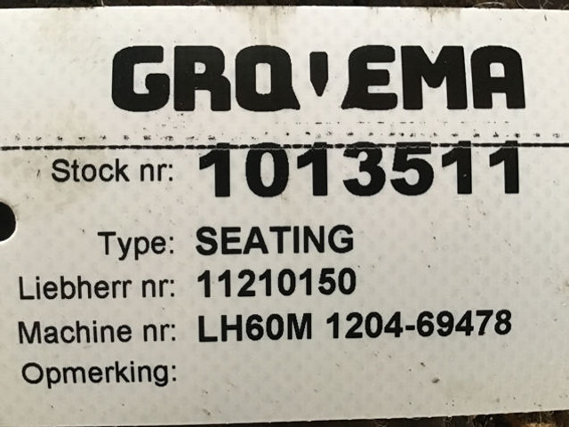 Liebherr Seating - Kάθισμα: φωτογραφία 2 Liebherr Seating - Kάθισμα: φωτογραφία 2