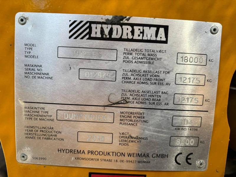 Hydrema 912 FS - Αρθρωτό φορτηγό: φωτογραφία 5 Hydrema 912 FS - Αρθρωτό φορτηγό: φωτογραφία 5