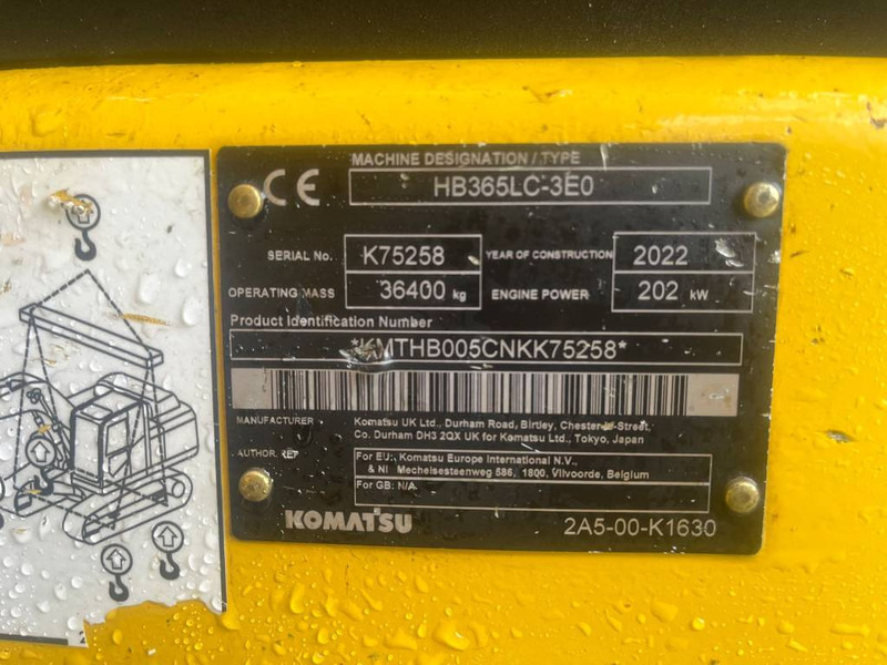 Komatsu HB 365 LC-3 Hybrid - Ερπυστριοφόρος εκσκαφέας: φωτογραφία 5 Komatsu HB 365 LC-3 Hybrid - Ερπυστριοφόρος εκσκαφέας: φωτογραφία 5