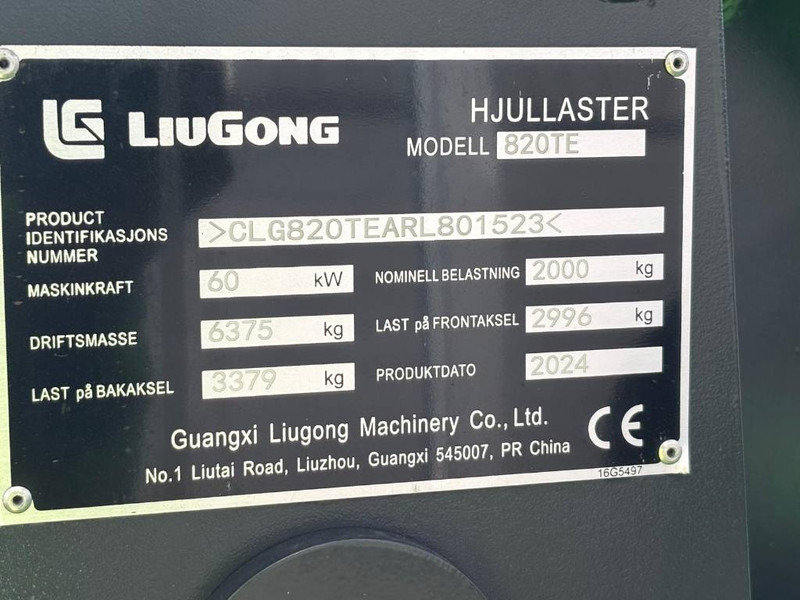 LIUGONG 820 TE Electric - Ελαστιχοφόρος φορτωτής: φωτογραφία 5 LIUGONG 820 TE Electric - Ελαστιχοφόρος φορτωτής: φωτογραφία 5