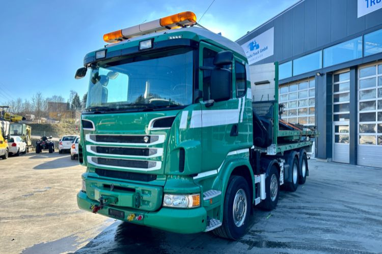 Scania R480 8x4 SWS SZM/Kran/Pritsche - Φορτηγό με γερανό: φωτογραφία 1 Scania R480 8x4 SWS SZM/Kran/Pritsche - Φορτηγό με γερανό: φωτογραφία 1