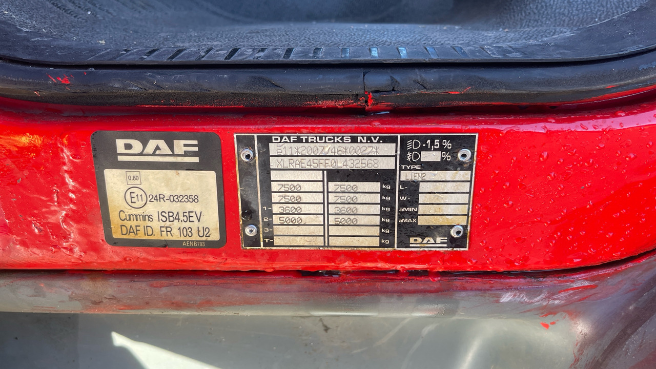 Φορτηγό κόφα Daf LF 45.140: φωτογραφία 12 Φορτηγό κόφα Daf LF 45.140: φωτογραφία 12
