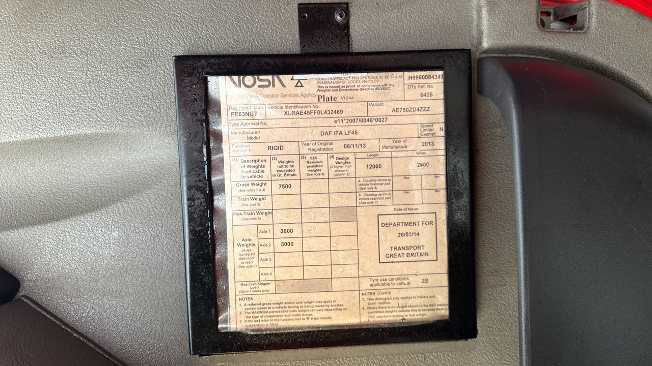 Φορτηγό κόφα Daf LF 45.140: φωτογραφία 11 Φορτηγό κόφα Daf LF 45.140: φωτογραφία 11