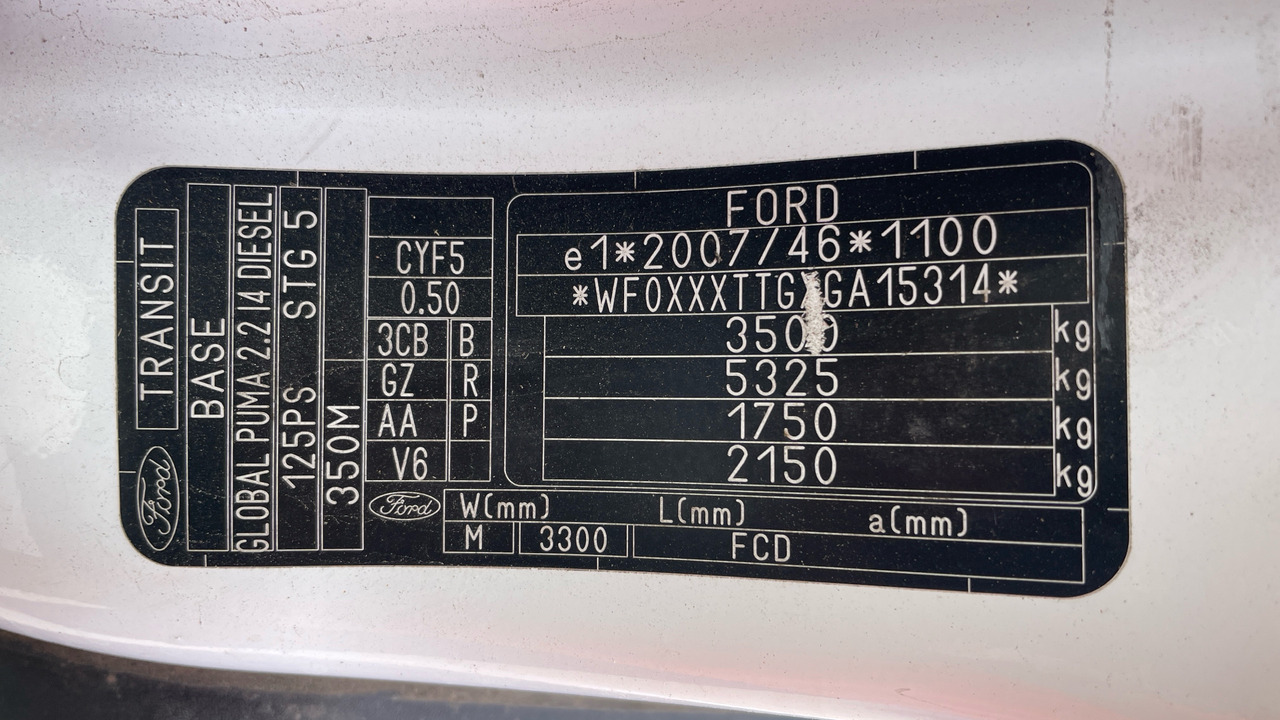 Βαν FORD TRANSIT 350 2.2 TDCi 125PS: φωτογραφία 10