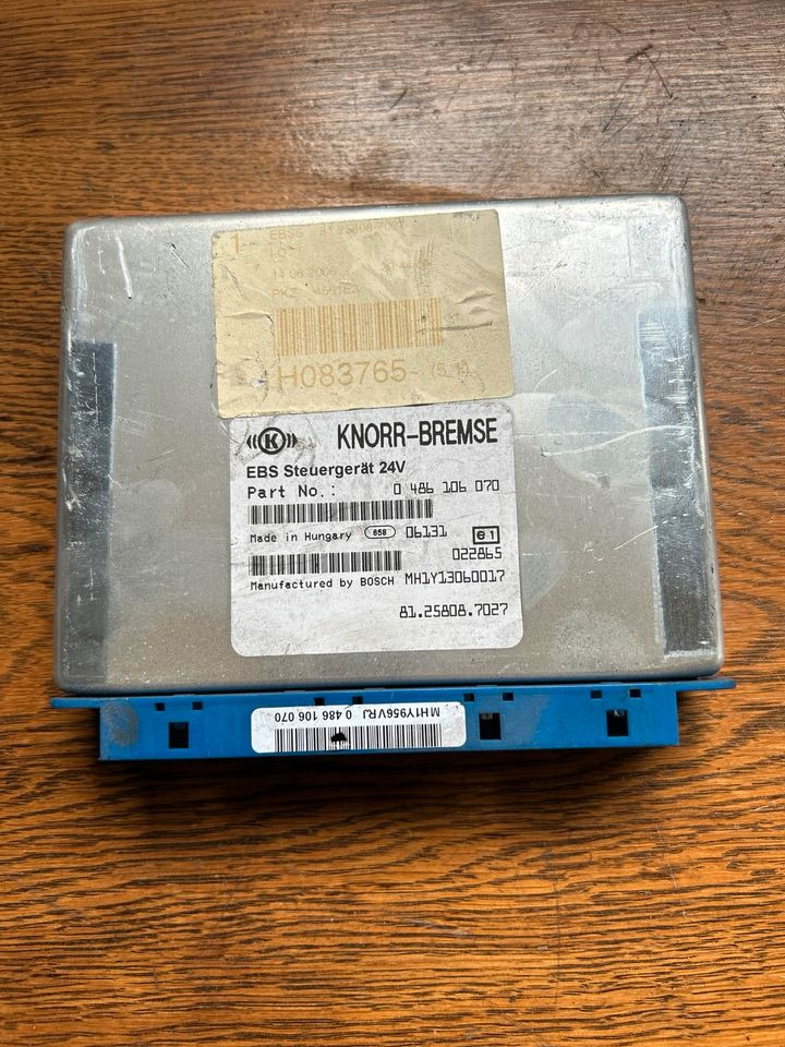 MAN KNORR-BREMSE EBS Steuergerät 81.25808.7027 - Ηλεκτρονική μονάδα ελέγχου για Φορτηγό: φωτογραφία 1 MAN KNORR-BREMSE EBS Steuergerät 81.25808.7027 - Ηλεκτρονική μονάδα ελέγχου για Φορτηγό: φωτογραφία 1