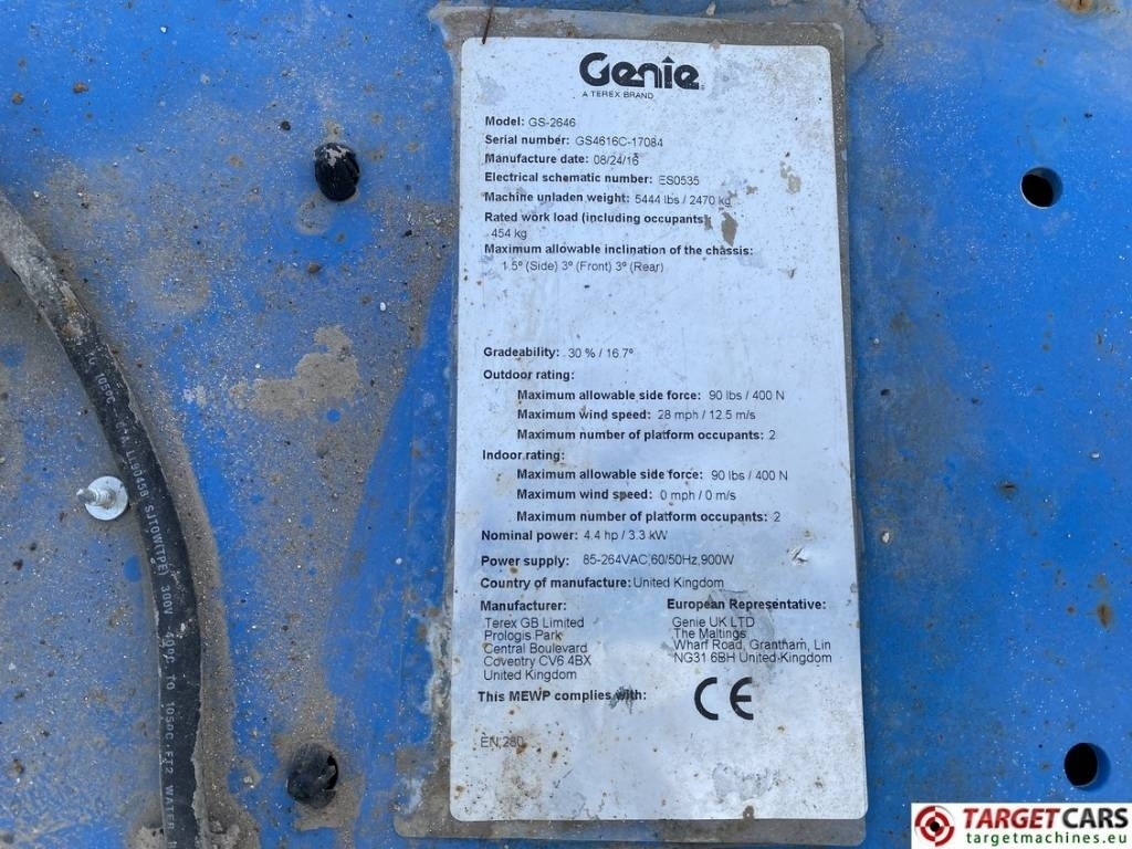 Ψαλιδωτό ανυψωτικό Genie GS-2646 Electric GS2646 Scissor Work Lift 992cm: φωτογραφία 10