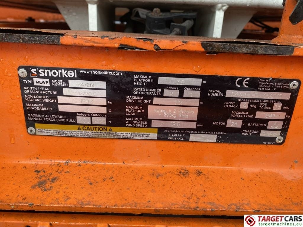 Μίσθωση Snorkel S4726E Electric Scissor Work Lift 980cm  Snorkel S4726E Electric Scissor Work Lift 980cm: φωτογραφία 10