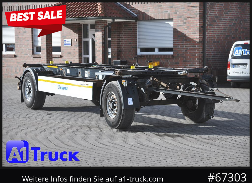 Ρυμούλκα μεταφοράς εμπορευματοκιβωτίων/ Κινητό αμάξωμα KRONE AZW, BDF, 7,45, Standard, BPW: φωτογραφία 1