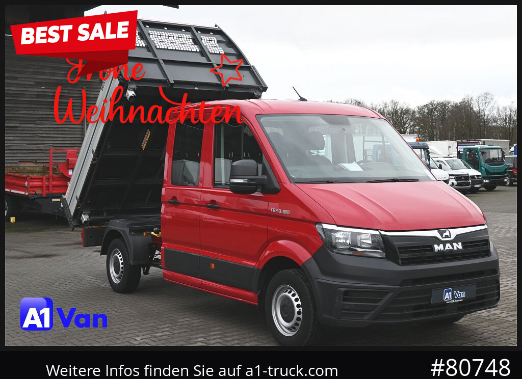 MAN TGE 3.180 Doka Kipper,Klima, AHK,Tüv Neu - Όχημα με ανατρεπομενη καροτσα, Διπλοκάμπινο ελαφρύ επαγγελματικό: φωτογραφία 1 MAN TGE 3.180 Doka Kipper,Klima, AHK,Tüv Neu - Όχημα με ανατρεπομενη καροτσα, Διπλοκάμπινο ελαφρύ επαγγελματικό: φωτογραφία 1