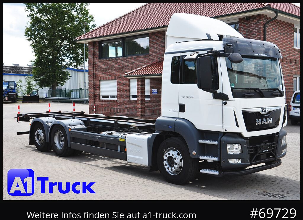 MAN TGS 26.320 LL BDF Lenkachse Stapler, 7.45 - Φορτηγό σασί: φωτογραφία 1 MAN TGS 26.320 LL BDF Lenkachse Stapler, 7.45 - Φορτηγό σασί: φωτογραφία 1