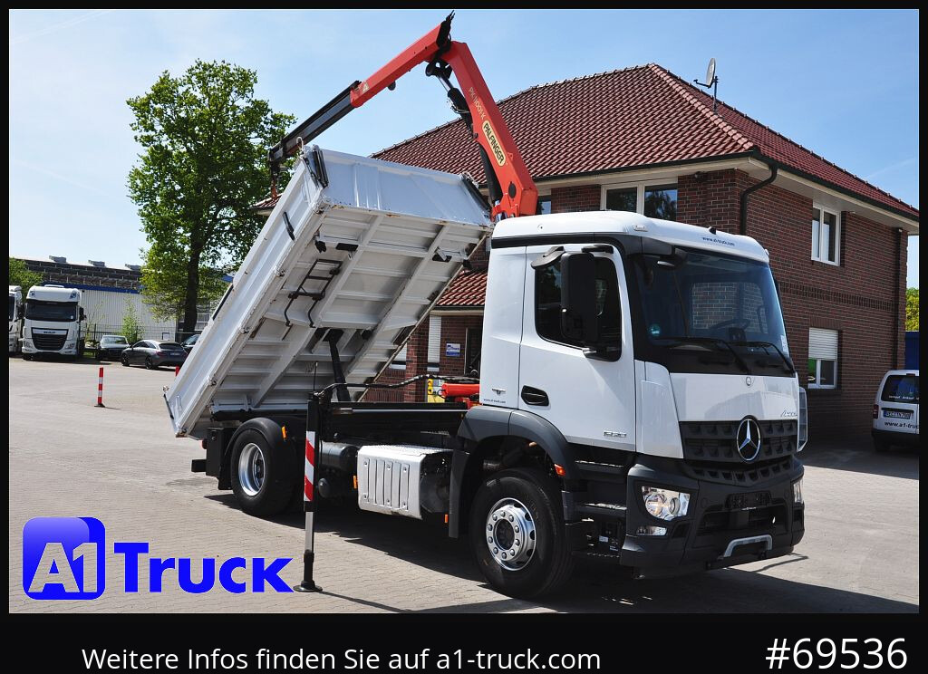 MERCEDES-BENZ Arocs 1830, Kipper + Kran,Palfinger, Funk, - Φορτηγό με γερανό: φωτογραφία 1 MERCEDES-BENZ Arocs 1830, Kipper + Kran,Palfinger, Funk, - Φορτηγό με γερανό: φωτογραφία 1