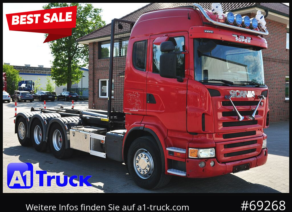 SCANIA R480, Abrollkipper Joab, 8x4, Lift-Lenkachse, - Φορτηγό φόρτωσης γάντζου: φωτογραφία 1 SCANIA R480, Abrollkipper Joab, 8x4, Lift-Lenkachse, - Φορτηγό φόρτωσης γάντζου: φωτογραφία 1