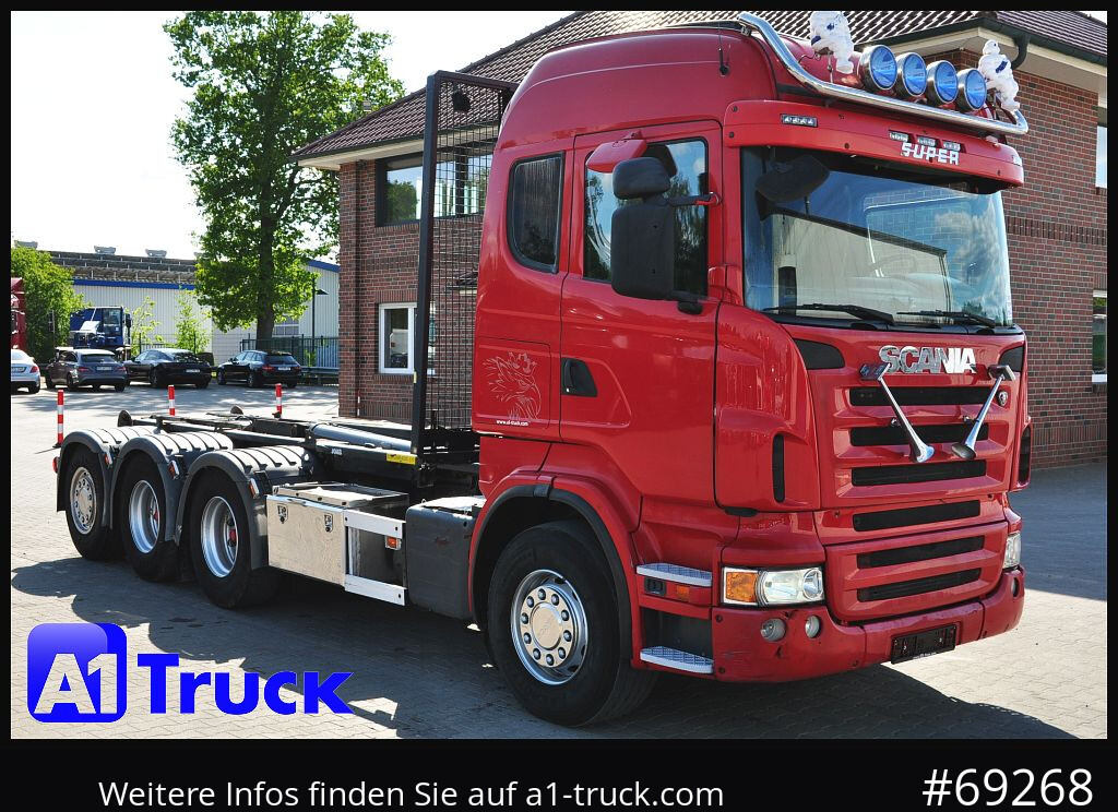SCANIA R480, Abrollkipper Joab, 8x4, Lift-Lenkachse, - Φορτηγό φόρτωσης γάντζου: φωτογραφία 1 SCANIA R480, Abrollkipper Joab, 8x4, Lift-Lenkachse, - Φορτηγό φόρτωσης γάντζου: φωτογραφία 1