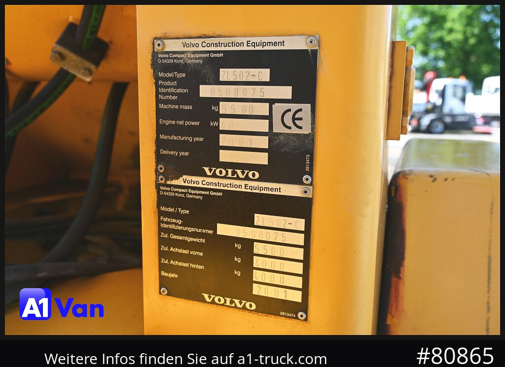 VOLVO Volvo ZL 502-C - Ελαστιχοφόρος φορτωτής: φωτογραφία 2 VOLVO Volvo ZL 502-C - Ελαστιχοφόρος φορτωτής: φωτογραφία 2