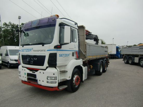 MAN TGS 26.400 3-Seitenkipper, 6x2-2 Lenkachse HIAB 144ES -3DUO - Φορτηγό ανατρεπόμενο, Φορτηγό με γερανό: φωτογραφία 1 MAN TGS 26.400 3-Seitenkipper, 6x2-2 Lenkachse HIAB 144ES -3DUO - Φορτηγό ανατρεπόμενο, Φορτηγό με γερανό: φωτογραφία 1