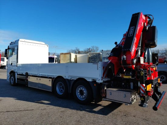 MAN TGX 26.510 LL Pritsche, Fassi F545RA.2.28XE, Containerverschlüsse, - Φορτηγό με ανοιχτή καρότσα, Φορτηγό με γερανό: φωτογραφία 4 MAN TGX 26.510 LL Pritsche, Fassi F545RA.2.28XE, Containerverschlüsse, - Φορτηγό με ανοιχτή καρότσα, Φορτηγό με γερανό: φωτογραφία 4