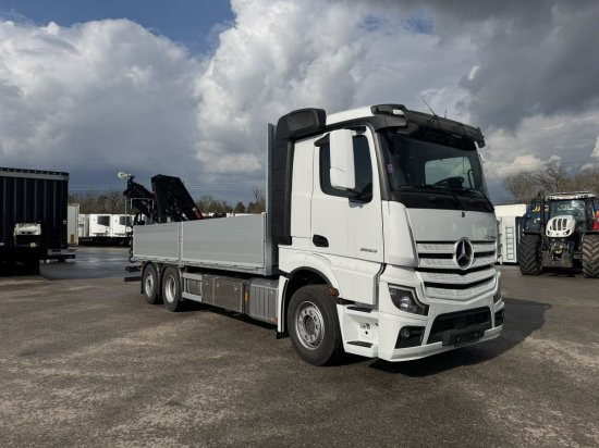 Mercedes-Benz Actros 2653, Retarder, Pritsche, Hiab Hipro 232 ES5 - Φορτηγό με ανοιχτή καρότσα, Φορτηγό με γερανό: φωτογραφία 1 Mercedes-Benz Actros 2653, Retarder, Pritsche, Hiab Hipro 232 ES5 - Φορτηγό με ανοιχτή καρότσα, Φορτηγό με γερανό: φωτογραφία 1