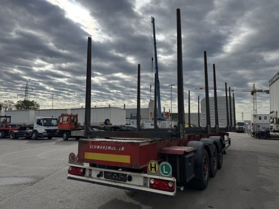Schwarzmüller Holzauflieger 6 Rungenpaare, BPW-Achsen - Ημιρυμουλκούμενο μεταφοράς ξυλείας: φωτογραφία 3 Schwarzmüller Holzauflieger 6 Rungenpaare, BPW-Achsen - Ημιρυμουλκούμενο μεταφοράς ξυλείας: φωτογραφία 3
