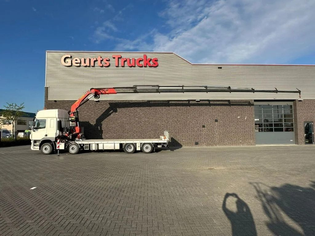 DAF CF 450 8X2 OPRIJWAGEN/MACHINE TRANSPORTER + PALF - Φορτηγό με γερανό, Φορτηγό με ανοιχτή καρότσα: φωτογραφία 1 DAF CF 450 8X2 OPRIJWAGEN/MACHINE TRANSPORTER + PALF - Φορτηγό με γερανό, Φορτηγό με ανοιχτή καρότσα: φωτογραφία 1