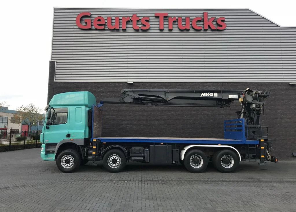 DAF CF 460 8X4 + MKG HMK 401/kran/kraan/Montagekran/ - Φορτηγό με γερανό, Φορτηγό με ανοιχτή καρότσα: φωτογραφία 1 DAF CF 460 8X4 + MKG HMK 401/kran/kraan/Montagekran/ - Φορτηγό με γερανό, Φορτηγό με ανοιχτή καρότσα: φωτογραφία 1