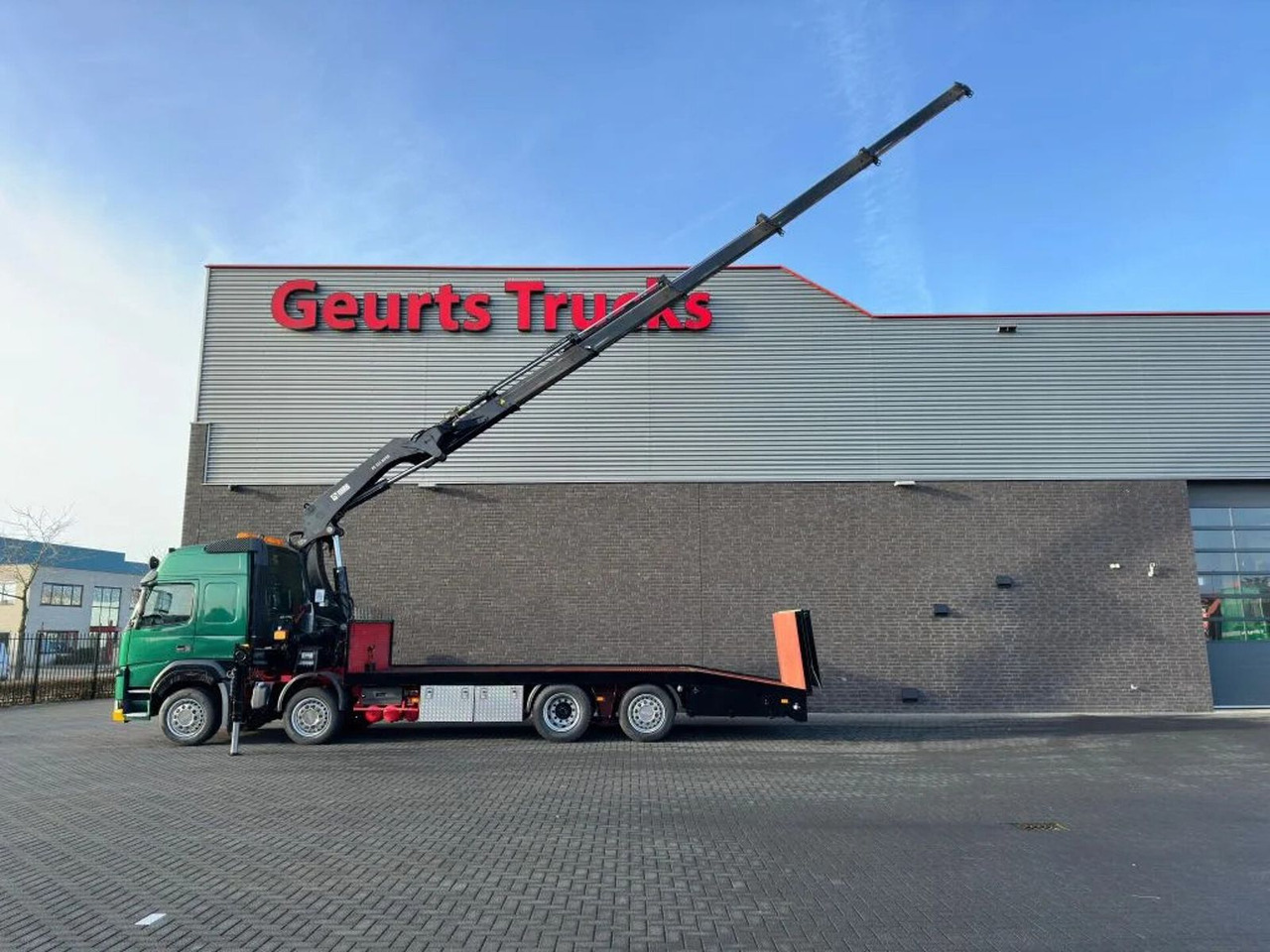 Volvo FM 500 8X2 OPRIJWAGEN/MACHINE TRANSPORTER + HIAB - Φορτηγό με γερανό: φωτογραφία 5 Volvo FM 500 8X2 OPRIJWAGEN/MACHINE TRANSPORTER + HIAB - Φορτηγό με γερανό: φωτογραφία 5