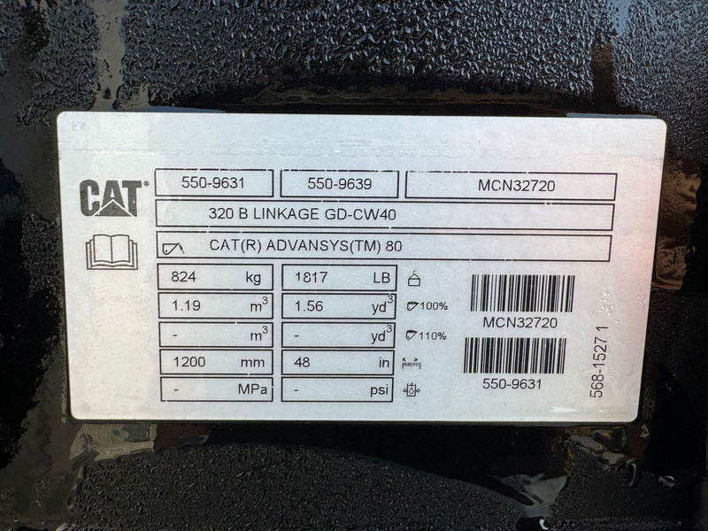 Νέα Κουβάς Caterpillar CW40 1200mm Bucket: φωτογραφία 10