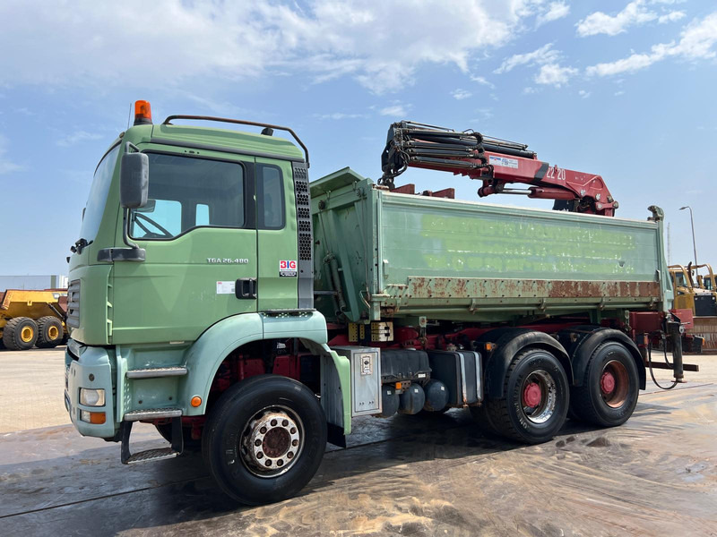 MAN TGA 26.480 6x4 tipper + HMF crane - Φορτηγό ανατρεπόμενο, Φορτηγό με γερανό: φωτογραφία 1 MAN TGA 26.480 6x4 tipper + HMF crane - Φορτηγό ανατρεπόμενο, Φορτηγό με γερανό: φωτογραφία 1