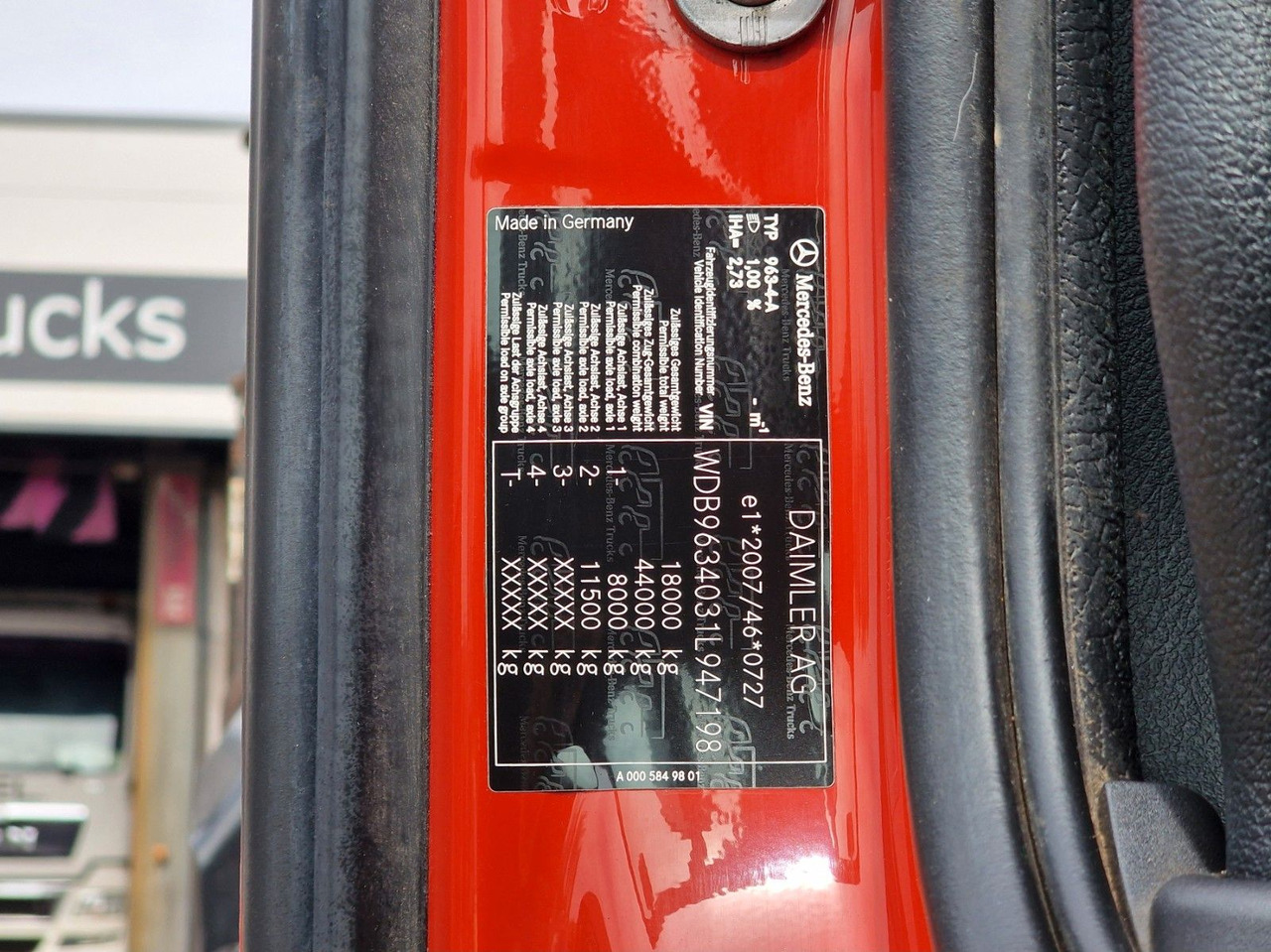 Τράκτορας Mercedes-Benz Antos 1843 / Atlas 172.3E-A4 / KRAN: φωτογραφία 15 Τράκτορας Mercedes-Benz Antos 1843 / Atlas 172.3E-A4 / KRAN: φωτογραφία 15