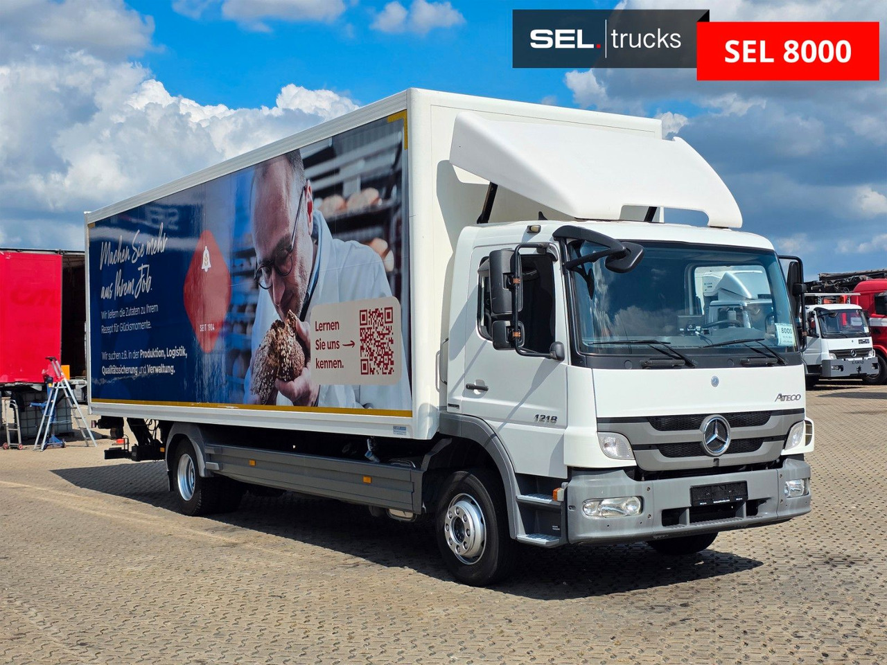 Mercedes-Benz Atego 1218 / Ladebordwand - Φορτηγό κόφα: φωτογραφία 3 Mercedes-Benz Atego 1218 / Ladebordwand - Φορτηγό κόφα: φωτογραφία 3