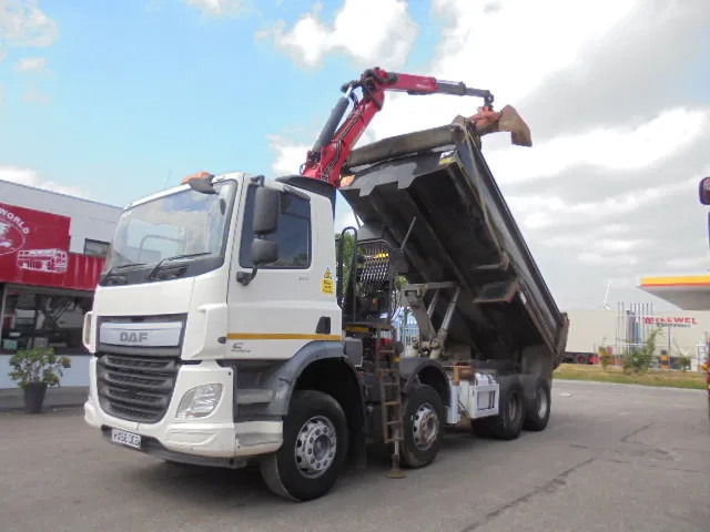 DAF CF 370 8X4 + PALFINGER EPSILON - Φορτηγό ανατρεπόμενο, Φορτηγό με γερανό: φωτογραφία 1 DAF CF 370 8X4 + PALFINGER EPSILON - Φορτηγό ανατρεπόμενο, Φορτηγό με γερανό: φωτογραφία 1