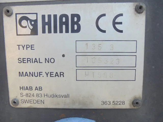 Hiab 135/3 - Μπούμα: φωτογραφία 4 Hiab 135/3 - Μπούμα: φωτογραφία 4