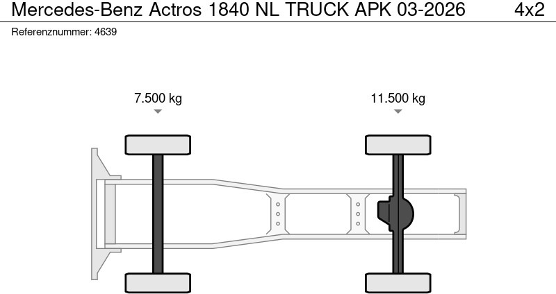 Τράκτορας Mercedes-Benz Actros 1840 NL TRUCK APK 03-2026: φωτογραφία 17