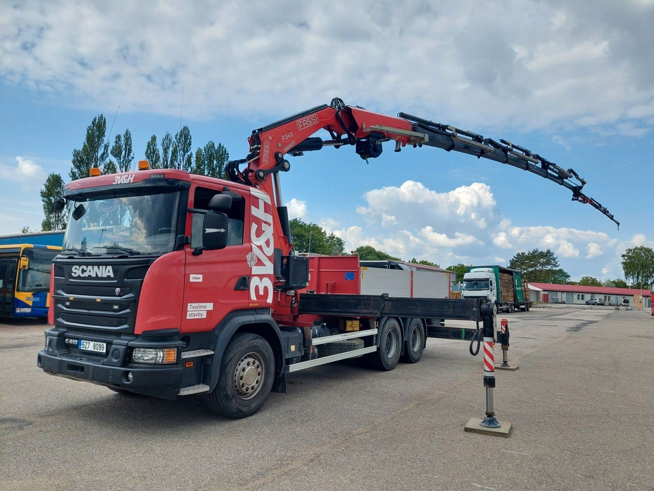 Scania G 410LB 6x4 HNA + Kran Fassi F545RA.2.27 FLY-JIB - Φορτηγό με ανοιχτή καρότσα, Φορτηγό με γερανό: φωτογραφία 1 Scania G 410LB 6x4 HNA + Kran Fassi F545RA.2.27 FLY-JIB - Φορτηγό με ανοιχτή καρότσα, Φορτηγό με γερανό: φωτογραφία 1