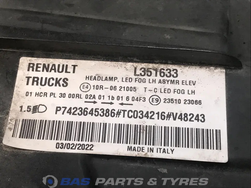 Renault T-Serie Evolution Koplamp Links 7423645386 - Προβολέας για Φορτηγό: φωτογραφία 5 Renault T-Serie Evolution Koplamp Links 7423645386 - Προβολέας για Φορτηγό: φωτογραφία 5