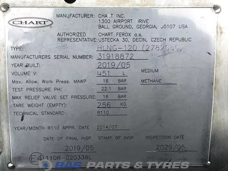 Scania LNG tank Scania 406 Liter 2782050 - Ρεζερβουάρ καυσίμου για Φορτηγό: φωτογραφία 5 Scania LNG tank Scania 406 Liter 2782050 - Ρεζερβουάρ καυσίμου για Φορτηγό: φωτογραφία 5