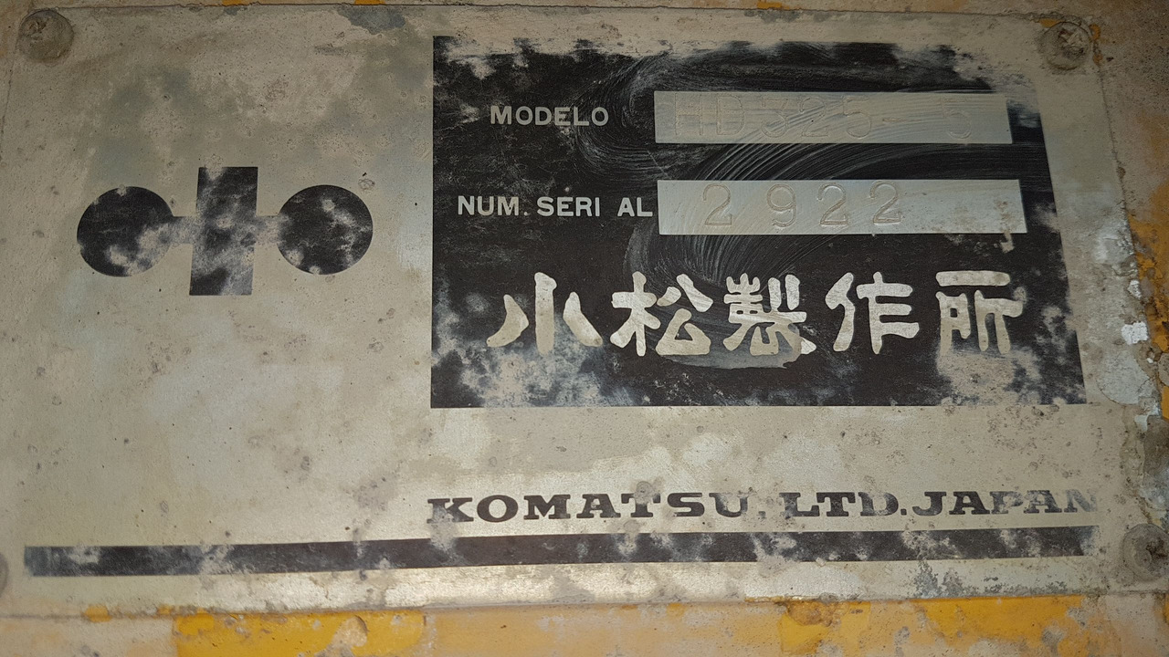 KOMATSU HD 325.5 - Ανατρεπόμενο όχημα μεταφοράς λατομικών υλικών: φωτογραφία 3 KOMATSU HD 325.5 - Ανατρεπόμενο όχημα μεταφοράς λατομικών υλικών: φωτογραφία 3