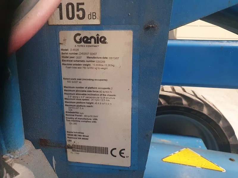 Καλαθοφόρο ανυψωτικό Genie Z45/25: φωτογραφία 7