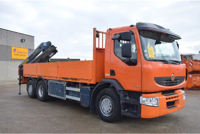 Renault Premium 410 - Φορτηγό με ανοιχτή καρότσα, Φορτηγό με γερανό: φωτογραφία 4 Renault Premium 410 - Φορτηγό με ανοιχτή καρότσα, Φορτηγό με γερανό: φωτογραφία 4