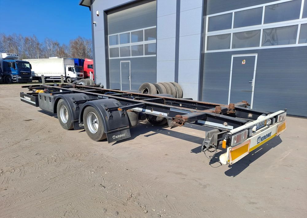 Krone Przyczepa Tandem - Ρυμούλκα μεταφοράς εμπορευματοκιβωτίων/ Κινητό αμάξωμα: φωτογραφία 1 Krone Przyczepa Tandem - Ρυμούλκα μεταφοράς εμπορευματοκιβωτίων/ Κινητό αμάξωμα: φωτογραφία 1