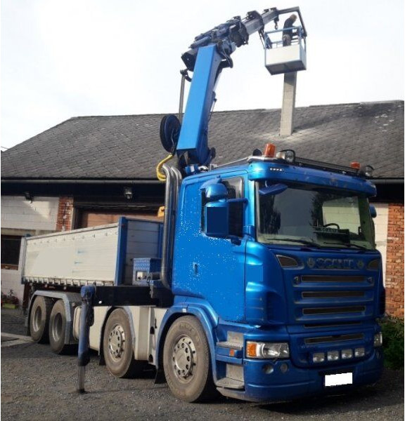 Scania 8x4 bord. R500 +23m crane - Φορτηγό ανατρεπόμενο, Φορτηγό με γερανό: φωτογραφία 1 Scania 8x4 bord. R500 +23m crane - Φορτηγό ανατρεπόμενο, Φορτηγό με γερανό: φωτογραφία 1