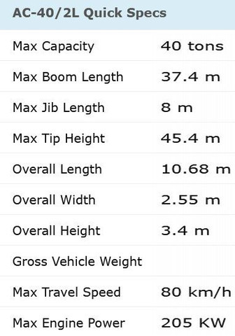 Terex AC40-2L - Γερανός παντός εδάφους: φωτογραφία 4 Terex AC40-2L - Γερανός παντός εδάφους: φωτογραφία 4