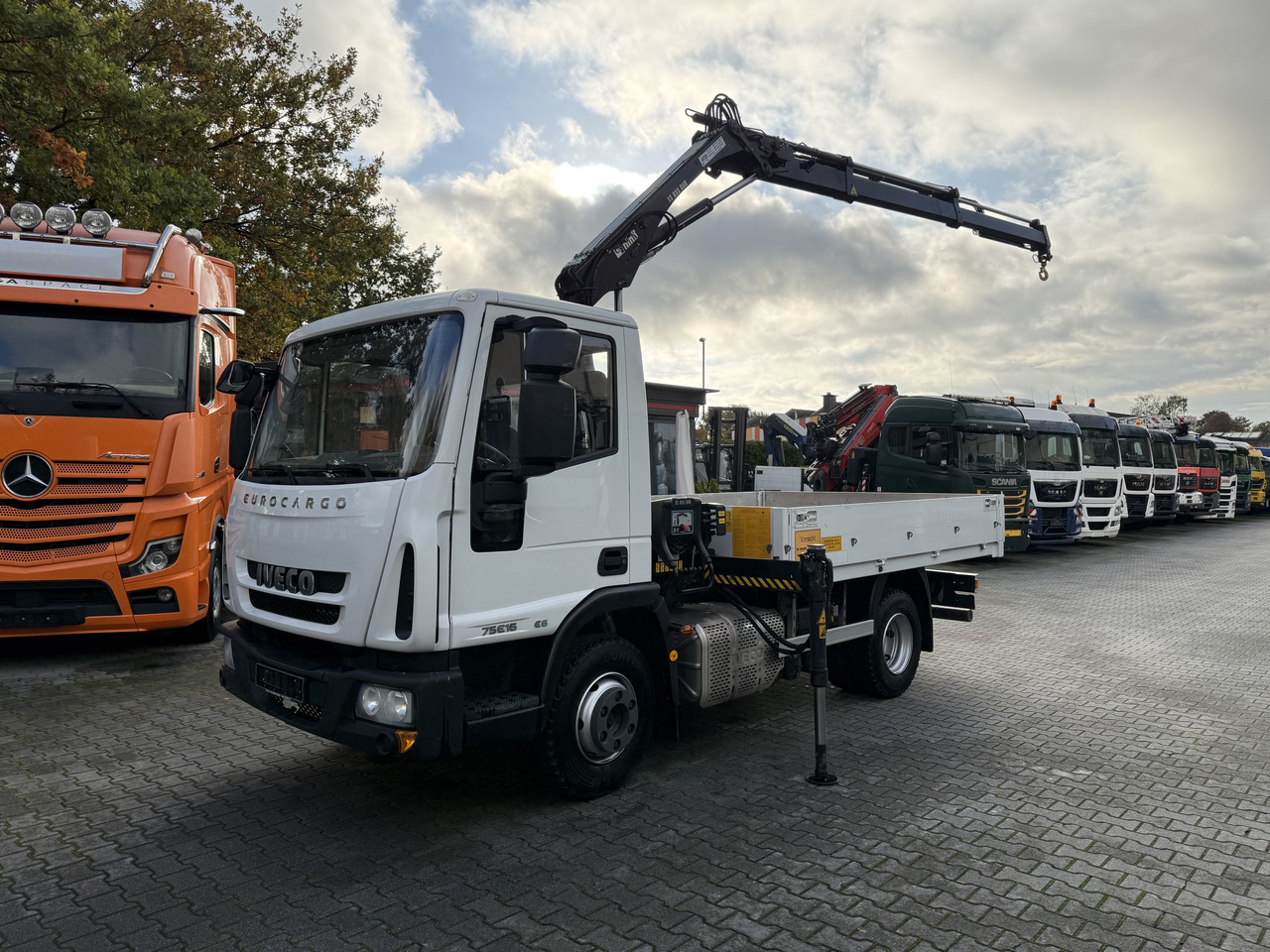 Iveco EuroCargo 75E16 Kran Hiab 055-2 - Φορτηγό με γερανό, Φορτηγό με ανοιχτή καρότσα: φωτογραφία 1 Iveco EuroCargo 75E16 Kran Hiab 055-2 - Φορτηγό με γερανό, Φορτηγό με ανοιχτή καρότσα: φωτογραφία 1
