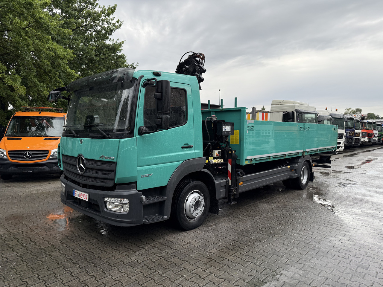 Mercedes-Benz Atego 1227 Kran MKG 96 - Φορτηγό με ανοιχτή καρότσα, Φορτηγό με γερανό: φωτογραφία 1 Mercedes-Benz Atego 1227 Kran MKG 96 - Φορτηγό με ανοιχτή καρότσα, Φορτηγό με γερανό: φωτογραφία 1