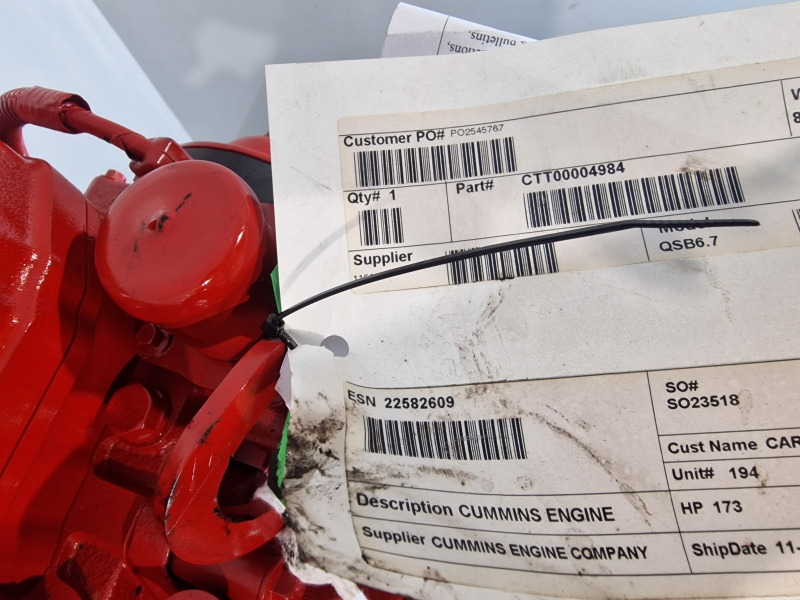 Cummins QSB6.7 CPL4990 New Engine (Plant) - Κινητήρας για Κατασκευή μηχανήματα: φωτογραφία 2 Cummins QSB6.7 CPL4990 New Engine (Plant) - Κινητήρας για Κατασκευή μηχανήματα: φωτογραφία 2