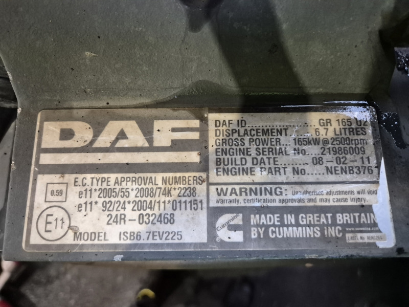 DAF GR165U2 EUR5 Engine (Truck) - Κινητήρας για Φορτηγό: φωτογραφία 2 DAF GR165U2 EUR5 Engine (Truck) - Κινητήρας για Φορτηγό: φωτογραφία 2
