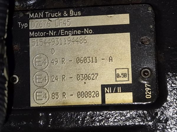 MAN D2676 LF45 Engine (Truck) - Κινητήρας για Φορτηγό: φωτογραφία 2 MAN D2676 LF45 Engine (Truck) - Κινητήρας για Φορτηγό: φωτογραφία 2