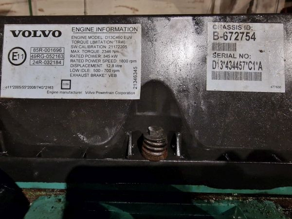 Volvo D13C460 EUV Engine (Truck) - Κινητήρας για Φορτηγό: φωτογραφία 2 Volvo D13C460 EUV Engine (Truck) - Κινητήρας για Φορτηγό: φωτογραφία 2
