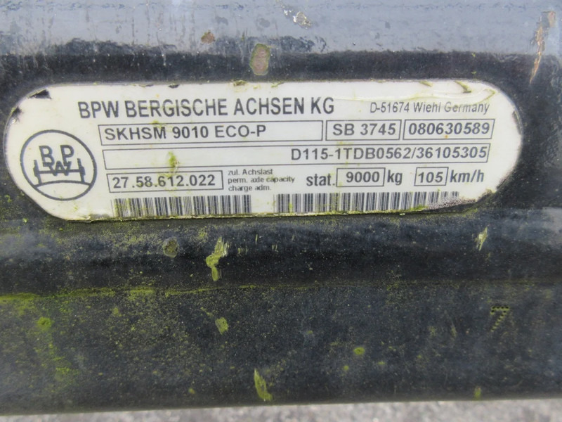 BPW SKHSM 9010 ECO-P SB 3745 BPW AS - Αξονας και ανταλλακτικά για Φορτηγό: φωτογραφία 5 BPW SKHSM 9010 ECO-P SB 3745 BPW AS - Αξονας και ανταλλακτικά για Φορτηγό: φωτογραφία 5