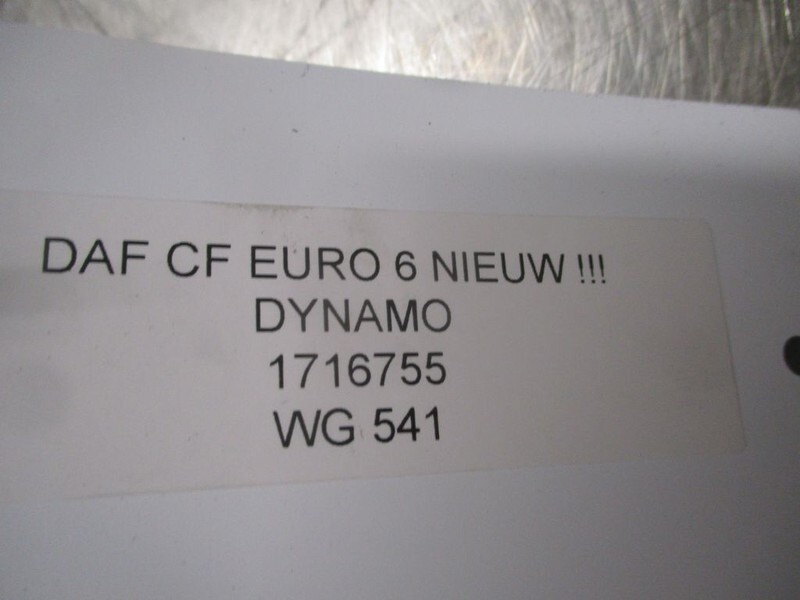DAF CF 1716755 DYNAMO EURO 6 NIEUW!!! - Δυναμό για Φορτηγό: φωτογραφία 4 DAF CF 1716755 DYNAMO EURO 6 NIEUW!!! - Δυναμό για Φορτηγό: φωτογραφία 4